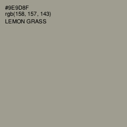#9E9D8F - Lemon Grass Color Image